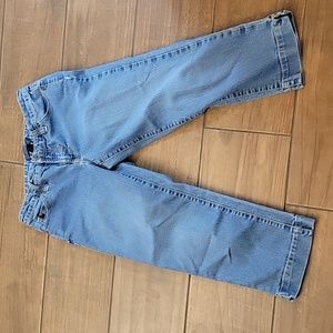 Jeanstar stretch denim crop blue jeans classic 5 pocket style medium wash 6 EUC…